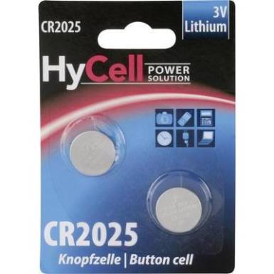 CR 2025 Lithium gomb akkumul&aacute;tor 2db-os szett 140mAh 3V HyCell 5020192