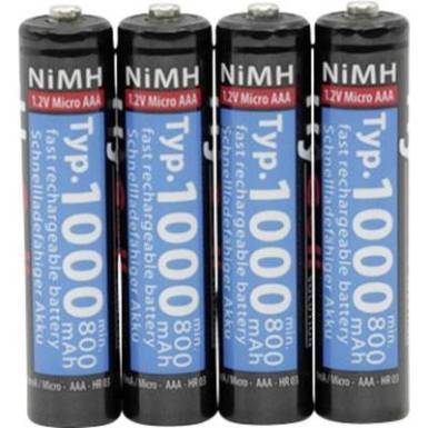 Mikroceruza akkumulátor, HR03 micro (AAA) NiMH 4db-os akku készlet 1000 mAh 1.2 V HyCell 5030662 Mikroceruza akkumulátor, HR03 micro (AAA) NiMH 4db-os akku készlet 1000 mAh 1.2 V HyCell 5030662