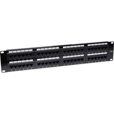 Rack szekrénybe építhető 48 portos RJ45 elosztó, CAT 3, CAT 4, CAT 5, CAT 5e UTP patch panel, Intellinet 2 HE Rack szekrénybe építhető 48 portos RJ45 elosztó, CAT 3, CAT 4, CAT 5, CAT 5e UTP patch panel, Intellinet 2 HE