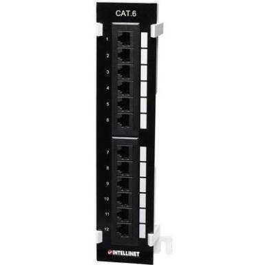 Falra szerelhető 12 portos RJ45 elosztó, CAT 3, CAT 4, CAT 5, CAT 5e, CAT 6 UTP patch panel, Intellinet 1 HE 560269 Falra szerelhető 12 portos RJ45 elosztó, CAT 3, CAT 4, CAT 5, CAT 5e, CAT 6 UTP patch panel, Intellinet 1 HE 560269