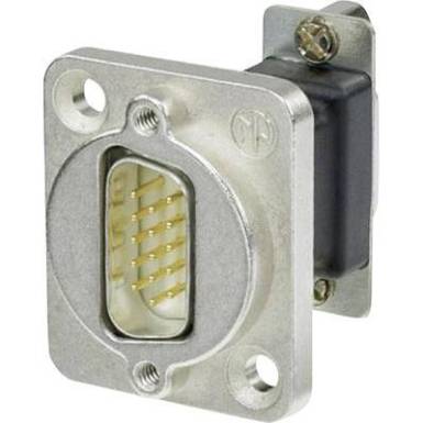 D-SUB adapter, D-SUB dugó 15 pólusú - D-SUB alj 15 pólusú, Neutrik NADB15MF D-SUB adapter, D-SUB dugó 15 pólusú - D-SUB alj 15 pólusú, Neutrik NADB15MF