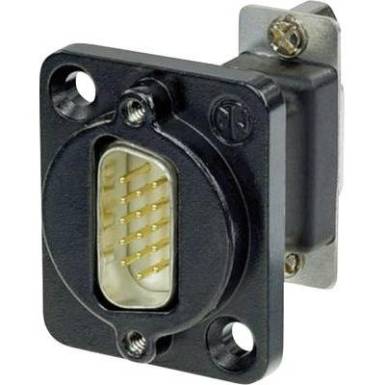 D-SUB adapter, D-SUB dug&oacute; 15 p&oacute;lus&uacute; - D-SUB alj 15 p&oacute;lus&uacute;, Neutrik NADB15MF-B