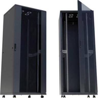 19"-os rackszekrény, hálózati szerverszekrény görgőkkel, ajtóval 600 x 1120 x 800 mm, fekete 22 HE Intellnet 713085 19"-os rackszekrény, hálózati szerverszekrény görgőkkel, ajtóval 600 x 1120 x 800 mm, fekete 22 HE Intellnet 713085