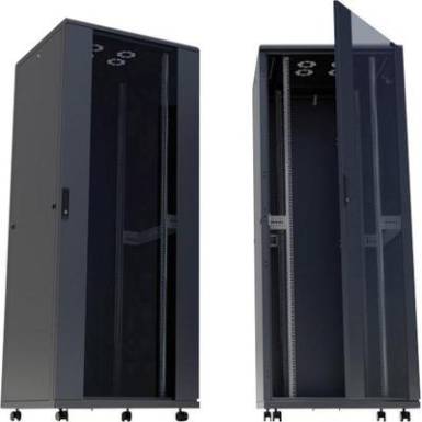 19"-os rackszekrény, hálózati szerverszekrény görgőkkel, ajtóval 600 x 1284 x 800 mm, fekete 26 HE Intellnet 713108 19"-os rackszekrény, hálózati szerverszekrény görgőkkel, ajtóval 600 x 1284 x 800 mm, fekete 26 HE Intellnet 713108