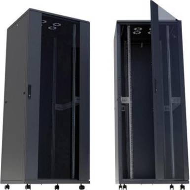 19"-os rackszekrény, hálózati szerverszekrény görgőkkel, ajtóval 600 x 778 x 600 mm, fekete 16 HE Intellnet 713627 19"-os rackszekrény, hálózati szerverszekrény görgőkkel, ajtóval 600 x 778 x 600 mm, fekete 16 HE Intellnet 713627