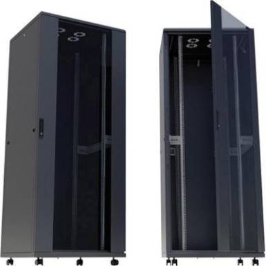 19"-os rackszekrény, hálózati szerverszekrény görgőkkel, ajtóval 600 x 1120 x 600 mm, fekete 22 HE Intellnet 713603 19"-os rackszekrény, hálózati szerverszekrény görgőkkel, ajtóval 600 x 1120 x 600 mm, fekete 22 HE Intellnet 713603