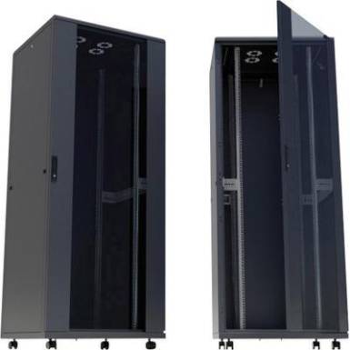 19"-os rackszekrény, hálózati szerverszekrény görgőkkel, ajtóval 600 x 1284 x 800 mm, fekete 26 HE Intellnet 713542 19"-os rackszekrény, hálózati szerverszekrény görgőkkel, ajtóval 600 x 1284 x 800 mm, fekete 26 HE Intellnet 713542