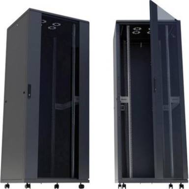 19"-os rackszekrény, hálózati szerverszekrény görgőkkel, ajtóval 600 x 1284 x 600 mm, fekete 26 HE Intellnet 713580 19"-os rackszekrény, hálózati szerverszekrény görgőkkel, ajtóval 600 x 1284 x 600 mm, fekete 26 HE Intellnet 713580