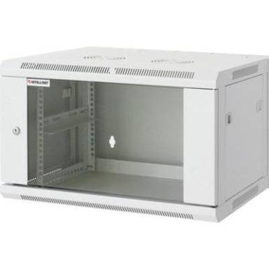 19"-os fali rackszekrény, hálózati szerverszekrény, zárható ajtóval 600 x 500 x 450 mm, szürke 9 HE Intellnet 711838 19"-os fali rackszekrény, hálózati szerverszekrény, zárható ajtóval 600 x 500 x 450 mm, szürke 9 HE Intellnet 711838