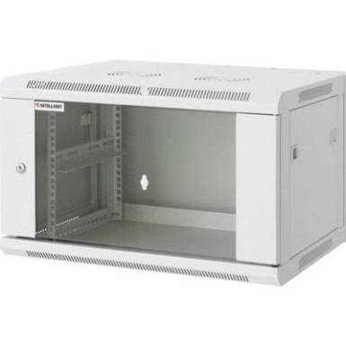 19"-os fali rackszekrény, hálózati szerverszekrény, zárható ajtóval 600 x 500 x 600 mm, szürke 9 HE Intellnet 711821 19"-os fali rackszekrény, hálózati szerverszekrény, zárható ajtóval 600 x 500 x 600 mm, szürke 9 HE Intellnet 711821