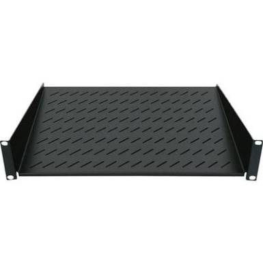 19"-os rackszekrénybe építhető polc, előlapi szereléshez, 400 mm mély, fekete, Intellinet 712514 19"-os rackszekrénybe építhető polc, előlapi szereléshez, 400 mm mély, fekete, Intellinet 712514