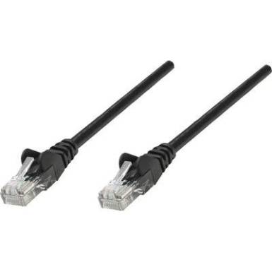 RJ45-&ouml;s patch k&aacute;bel, h&aacute;l&oacute;zati LAN k&aacute;bel CAT 6 S/FTP [1x RJ45 dug&oacute; - 1x RJ45 dug&oacute;] 7.50 m Fekete Intellinet