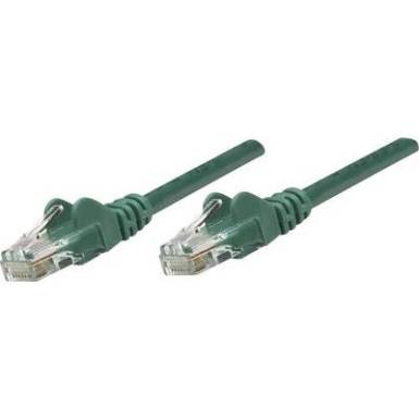 RJ45-&ouml;s patch k&aacute;bel, h&aacute;l&oacute;zati LAN k&aacute;bel CAT 5e U/UTP [1x RJ45 dug&oacute; - 1x RJ45 dug&oacute;] 1 m Z&ouml;ld Intellinet