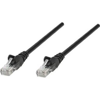 RJ45-&ouml;s patch k&aacute;bel, h&aacute;l&oacute;zati LAN k&aacute;bel CAT 5e U/UTP [1x RJ45 dug&oacute; - 1x RJ45 dug&oacute;] 2 m Fekete Intellinet