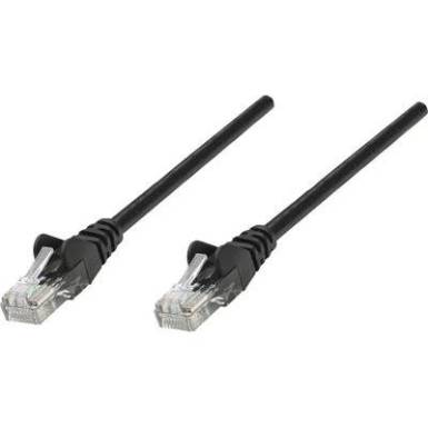 RJ45-&ouml;s patch k&aacute;bel, h&aacute;l&oacute;zati LAN k&aacute;bel CAT 5e U/UTP [1x RJ45 dug&oacute; - 1x RJ45 dug&oacute;] 3 m Fekete Intellinet
