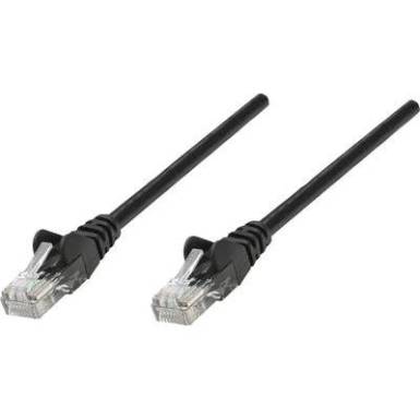 RJ45-&ouml;s patch k&aacute;bel, h&aacute;l&oacute;zati LAN k&aacute;bel CAT 5e U/UTP [1x RJ45 dug&oacute; - 1x RJ45 dug&oacute;] 5 m Fekete Intellinet