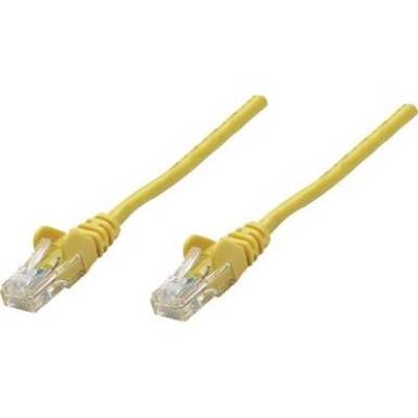 RJ45-&ouml;s patch k&aacute;bel, h&aacute;l&oacute;zati LAN k&aacute;bel CAT 5e U/UTP [1x RJ45 dug&oacute; - 1x RJ45 dug&oacute;] 5 m S&aacute;rga Intellinet