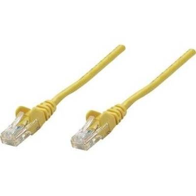 RJ45-&ouml;s patch k&aacute;bel, h&aacute;l&oacute;zati LAN k&aacute;bel CAT 5e U/UTP [1x RJ45 dug&oacute; - 1x RJ45 dug&oacute;] 7.50 m S&aacute;rga Intellinet