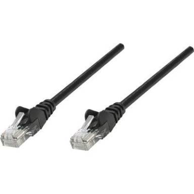 RJ45-&ouml;s patch k&aacute;bel, h&aacute;l&oacute;zati LAN k&aacute;bel CAT 5e U/UTP [1x RJ45 dug&oacute; - 1x RJ45 dug&oacute;] 15 m Fekete Intellinet