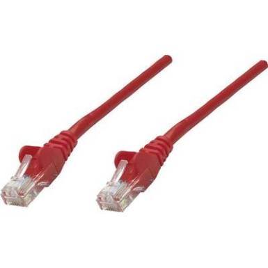 RJ45-&ouml;s patch k&aacute;bel, h&aacute;l&oacute;zati LAN k&aacute;bel CAT 5e U/UTP [1x RJ45 dug&oacute; - 1x RJ45 dug&oacute;] 15 m Piros Intellinet
