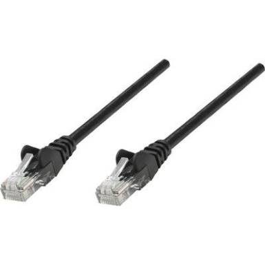 RJ45-&ouml;s patch k&aacute;bel, h&aacute;l&oacute;zati LAN k&aacute;bel CAT 6 U/UTP [1x RJ45 dug&oacute; - 1x RJ45 dug&oacute;] 1 m Fekete Intellinet