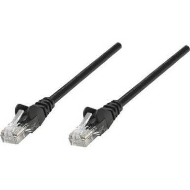 RJ45-&ouml;s patch k&aacute;bel, h&aacute;l&oacute;zati LAN k&aacute;bel CAT 6 U/UTP [1x RJ45 dug&oacute; - 1x RJ45 dug&oacute;] 2 m Fekete Intellinet