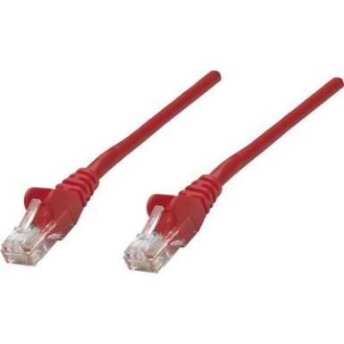 RJ45-&ouml;s patch k&aacute;bel, h&aacute;l&oacute;zati LAN k&aacute;bel CAT 6 U/UTP [1x RJ45 dug&oacute; - 1x RJ45 dug&oacute;] 2 m Piros Intellinet