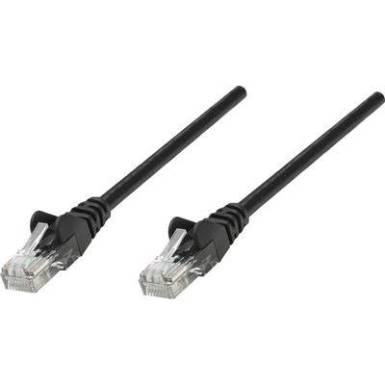 RJ45-&ouml;s patch k&aacute;bel, h&aacute;l&oacute;zati LAN k&aacute;bel CAT 6 U/UTP [1x RJ45 dug&oacute; - 1x RJ45 dug&oacute;] 15 m Fekete Intellinet