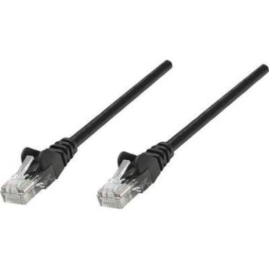 RJ45-&ouml;s patch k&aacute;bel, h&aacute;l&oacute;zati LAN k&aacute;bel CAT 6 U/UTP [1x RJ45 dug&oacute; - 1x RJ45 dug&oacute;] 7.50 m Fekete Intellinet