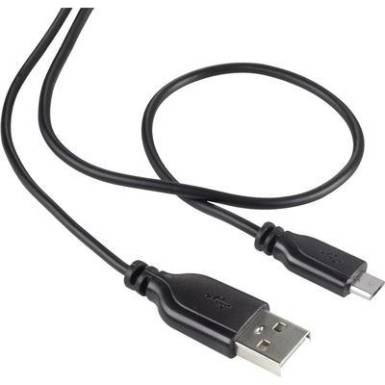 SuperSoft csatlakozókábel A/Micro-B fekete 1 m, Renkforce SuperSoft csatlakozókábel A/Micro-B fekete 1 m, Renkforce
