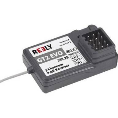3 csatornás vevő 2.4 GHz, JR dugasz, Reely 3 csatornás vevő 2.4 GHz, JR dugasz, Reely
