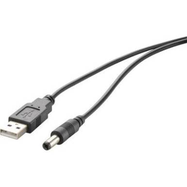 USB t&aacute;pk&aacute;bel, 5 V DC 3,5 mm-es dug&oacute;val, 1 m, Renkforce