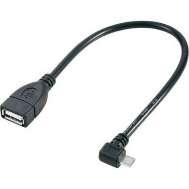 OTG kábel, USB 2.0, mikro B dugó/A hüvely, 10 cm, Renkforce OTG kábel, USB 2.0, mikro B dugó/A hüvely, 10 cm, Renkforce
