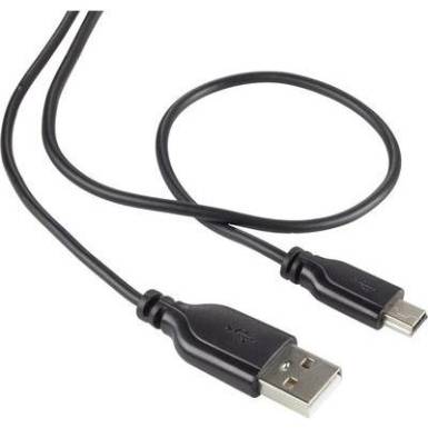 Renkforce SuperSoft csatlakozó kábel A/Mini-B fekete 1 m Renkforce SuperSoft csatlakozó kábel A/Mini-B fekete 1 m