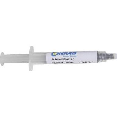 Hővezető paszta 7.8 W/mK 2,1 g, max. 150°C, Conrad CTCM78-1 Hővezető paszta 7.8 W/mK 2,1 g, max. 150°C, Conrad CTCM78-1
