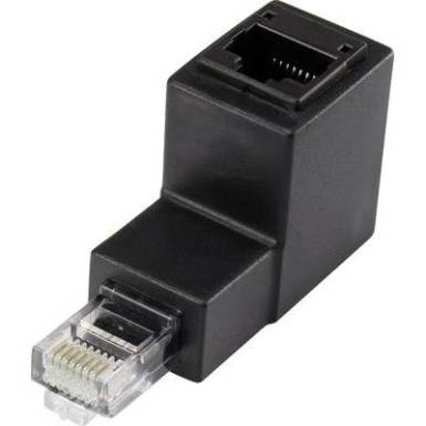 CAT5e RJ45-Adapter 90°ban lefelé hajlítva, Renkforce CAT5e RJ45-Adapter 90°ban lefelé hajlítva, Renkforce