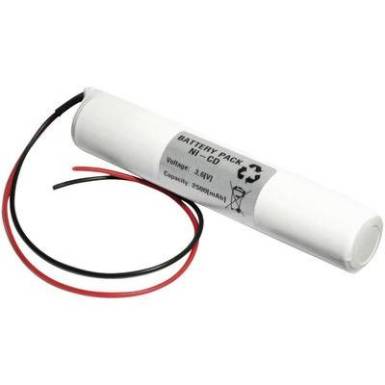 Menekülési útvonal-, vészvilágítás akku 2500 mAh, kábelekkel, Emmerich 36C2500S Menekülési útvonal-, vészvilágítás akku 2500 mAh, kábelekkel, Emmerich 36C2500S