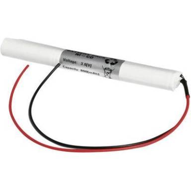 Menekülési útvonal-, vészvilágítás akku 800 mAh, kábelekkel, Emmerich 36AA800S Menekülési útvonal-, vészvilágítás akku 800 mAh, kábelekkel, Emmerich 36AA800S