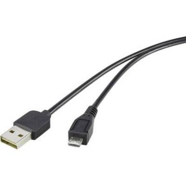 USB 2.0 A/Micro-B csatlakozókábel 1,8 m, megfordítható dugóval USB 2.0 A/Micro-B csatlakozókábel 1,8 m, megfordítható dugóval