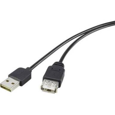 USB 2.0 A/A Renkforce hosszabbítókábel 1,8 m, megfordítható dugóval USB 2.0 A/A Renkforce hosszabbítókábel 1,8 m, megfordítható dugóval