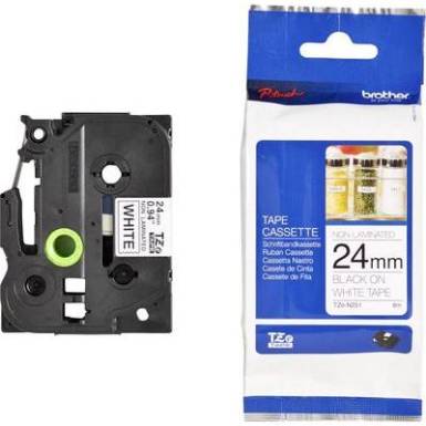 Feliratozó szalag, nem laminált Brother TZe-N251 Szalagszín: Fehér Szövegszín:Fekete 24 mm 8 m Feliratozó szalag, nem laminált Brother TZe-N251 Szalagszín: Fehér Szövegszín:Fekete 24 mm 8 m