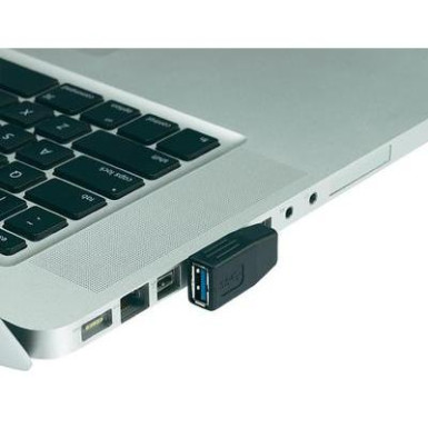 USB 3.0 adapter, A dugóról A aljra, 90°-ban oldalt balra hajlított Renkforce