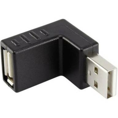 USB k&ouml;ny&ouml;k adapter [dug&oacute; A - USB 2.0 aljzat A] 90&deg;-ban felfel&eacute; hajl&iacute;tott Renkforce 29212C30