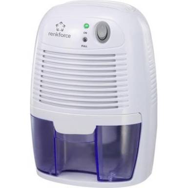 Elektromos páramentesítő 20 m² 0.011 l/óra, fehér/kék, Renkforce HD-68W Elektromos páramentesítő 20 m² 0.011 l/óra, fehér/kék, Renkforce HD-68W