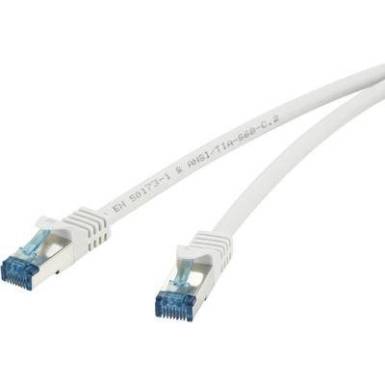 RJ45-&ouml;s patch k&aacute;bel, h&aacute;l&oacute;zati LAN k&aacute;bel, tűz&aacute;ll&oacute;, CAT 6A S/FTP [1x RJ45 dug&oacute; - 1x RJ45 dug&oacute;] 20 m sz&uuml;rke, Renkforce