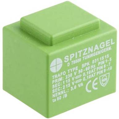 EI 30/18 Nyák transzformátor SPK, 230 V / 2 x 24 V 2 x 63 mA 3 V ASPK 0312424 Spitznagel EI 30/18 Nyák transzformátor SPK, 230 V / 2 x 24 V 2 x 63 mA 3 V ASPK 0312424 Spitznagel