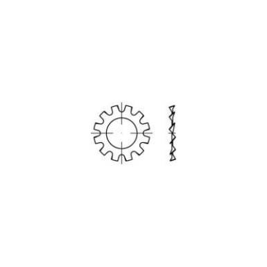Fogazott alátét, belső Ø: 15 mm DIN 6797 100 db TOOLCRAFT 138325 Fogazott alátét, belső Ø: 15 mm DIN 6797 100 db TOOLCRAFT 138325