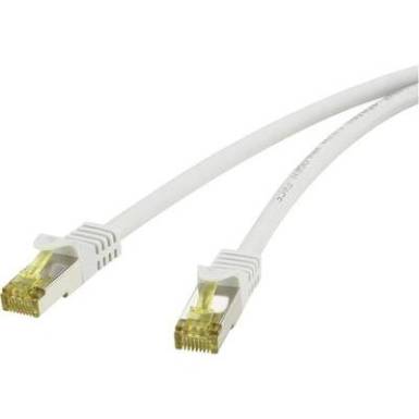 RJ45-&ouml;s patch k&aacute;bel, h&aacute;l&oacute;zati LAN k&aacute;bel, tűz&aacute;ll&oacute;, CAT 7 S/FTP [1x RJ45 dug&oacute; - 1x RJ45 dug&oacute;] 10 m sz&uuml;rke, Renkforce