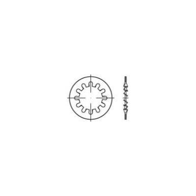 Fogazott alátét, belső Ø: 3.2 mm DIN 6797 500 db TOOLCRAFT 138374 Fogazott alátét, belső Ø: 3.2 mm DIN 6797 500 db TOOLCRAFT 138374