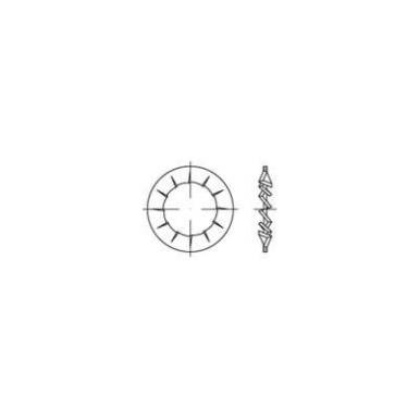Fogazott alátét, belső Ø: 4.3 mm DIN 6798 500 db TOOLCRAFT 138426 Fogazott alátét, belső Ø: 4.3 mm DIN 6798 500 db TOOLCRAFT 138426